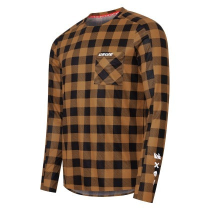 USWE Flannel Long Sleeve Lightweight Off-Road Jersey Bronze - Large