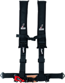 DragonFire Racing Harness- H-Style- 4-Point- 2in Buckle- Black-1