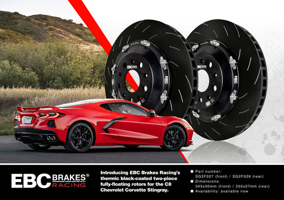 EBC Racing 2020+ Chevrolet Corvette Stingray 6.2L (w/Z51 Perf Pack) 2 Piece SG Racing Front Rotors