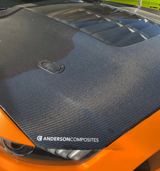 Anderson Composites 15-19 Ford Mustang Shelby GT350 Type-GTS Double Sided Carbon Fiber Hood