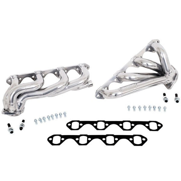 BBK 87-95 Ford F150 Truck 5.8 351 Shorty Unequal Length Exhaust Headers - 1-5/8 Silver Ceramic
