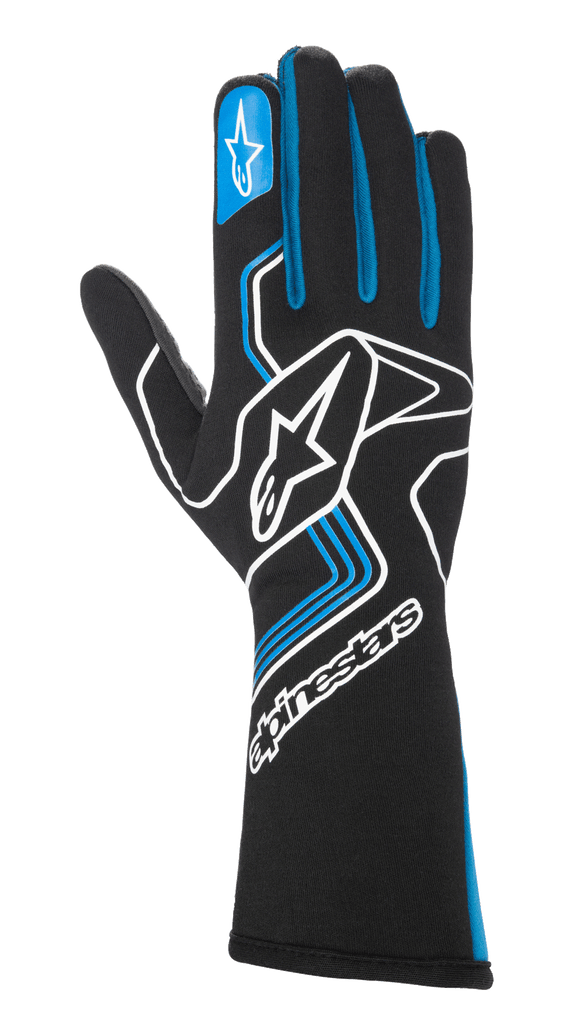 ALPINESTARS TECH-1 RACE V3 GLOVES - BLACK BLUE - S (3551023-17-S)