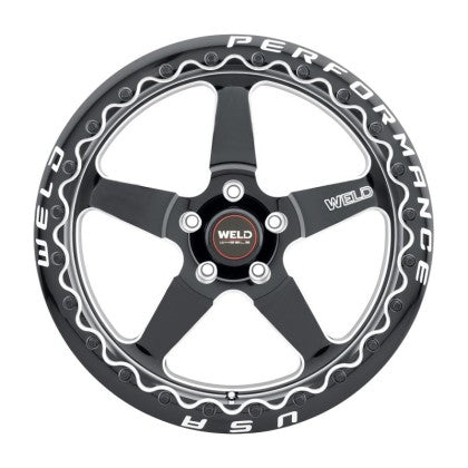 Weld S904 17x10 Ventura Beadlock 5x114.3 ET50 BS7.50 Gloss BLK MIL DIA 78.1 - 0