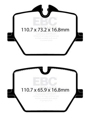 EBC 2019+ Toyota GR Supra (w/13.6in Rear Rotor) Redstuff Rear Brake Pads
