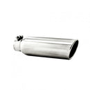 MBRP Universal Tip 3.5in OD 2.25in Inlet 12in L Angled Cut Rolled End Clampless No-Weld T304-1