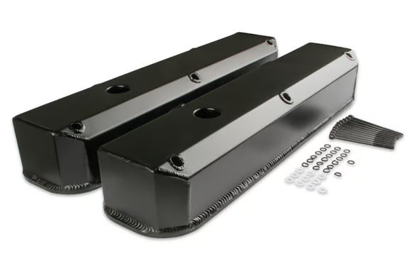 Mr. Gasket Fabricated Aluminum Valve Covers - Black Finish 1964-1991 Chrysler 273-360 Small Block except Magnum