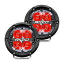 Rigid Industries 360-Series 4in LED Off-Road Spot Beam - Red Backlight (Pair)-1