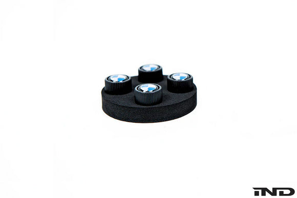 BMW Roundel Valve Stem Cap Set - Black