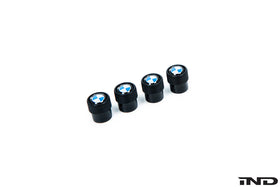 BMW Roundel Valve Stem Cap Set - Black - 0