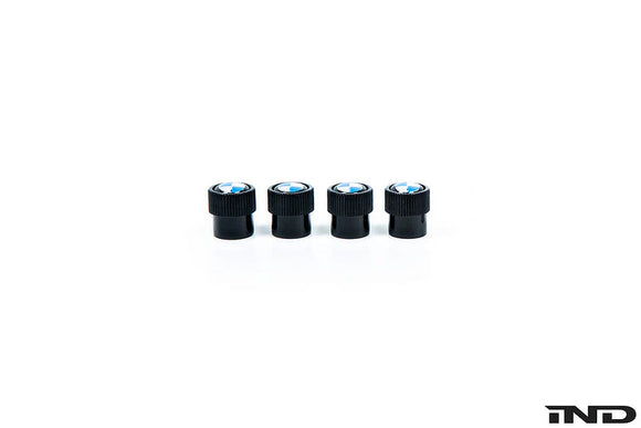 BMW Roundel Valve Stem Cap Set - Black