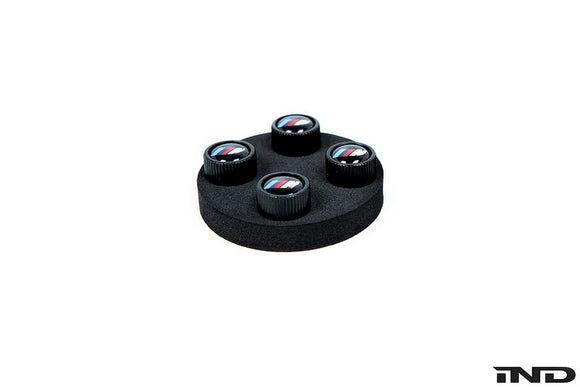 BMW M Logo Valve Stem Cap Set - Black