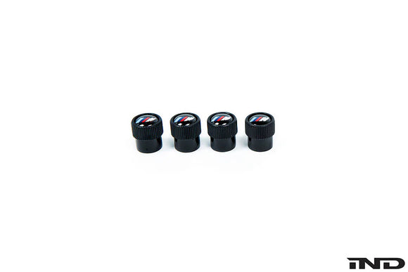 BMW M Logo Valve Stem Cap Set - Black