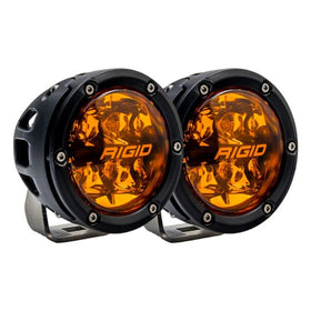 Rigid Industries 360-Series 4in Fog w/ Amber PRO Lens - White (Pair)
