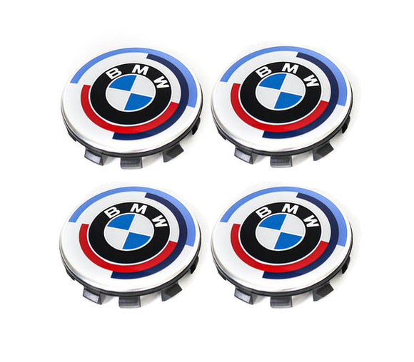 BMW 50 Years M Heritage Hub Cap Set (Centerbore: 66.6mm) - BMW