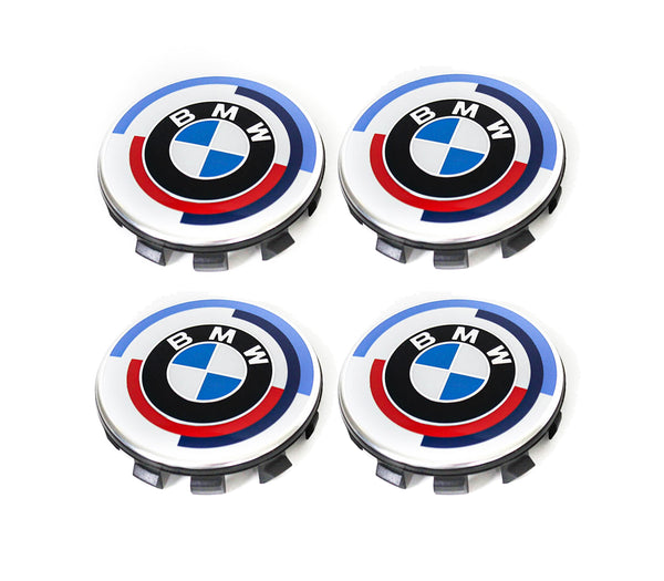 BMW 50 Years M Heritage Hub Cap Set (Centerbore: 66.6mm) - BMW