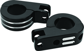 Bikers Choice Black Billet Highway Peg Mounts for 1.25 Inch Engine Guard Universal Custom Pr