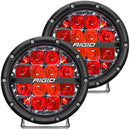 Rigid Industries 360-Series 6in LED Off-Road Spot Beam - Red Backlight (Pair)-1