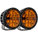 Rigid Industries 360-Series 6in SAE Fog w/ Amber PRO Lens - White (Pair)-1