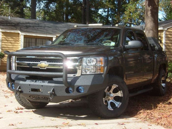 Road Armor 08-13 Chevy 1500 Stealth Front Winch Bumper w/Lonestar Guard - Tex Blk