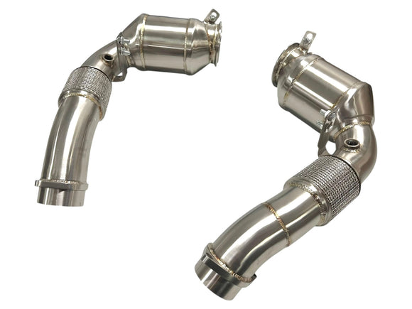 MAD BMW 2024+ S68 Primary Catted Downpipes (No CEL) | G90 G99 M5, F95 F96 X5M/X6M & G05/G06/G07/G09