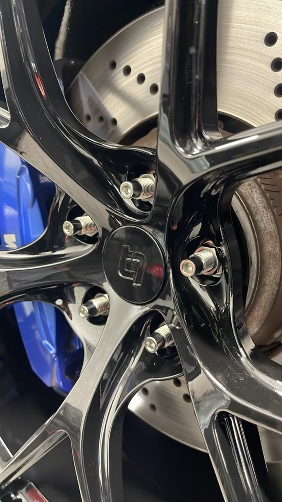 Wheel Mate Titanium Wheel Stud Conversion (Raw Ti) - M14x1.25 to M14x1.5 - 74mm - 60deg Lug Nut