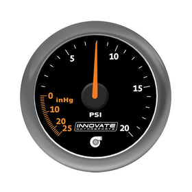 Innovate MTX Analog 20 PSI Vacuum/Boost Gauge Kit - Black Dial