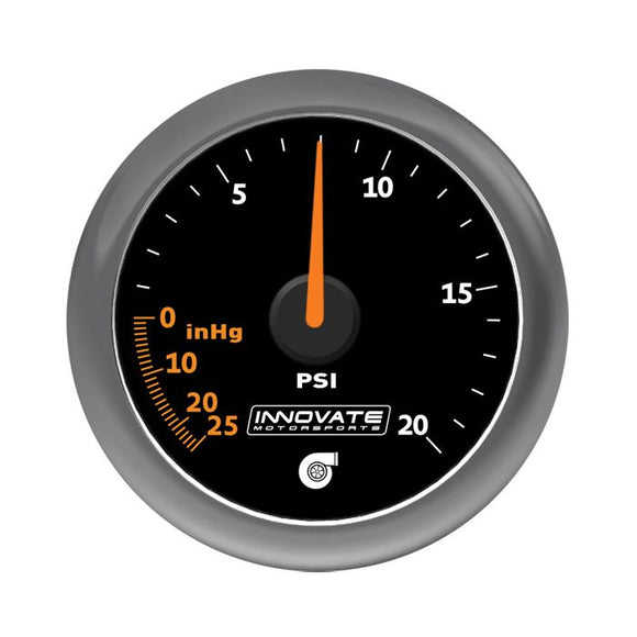 Innovate MTX Analog 20 PSI Vacuum/Boost Gauge Kit - Black Dial