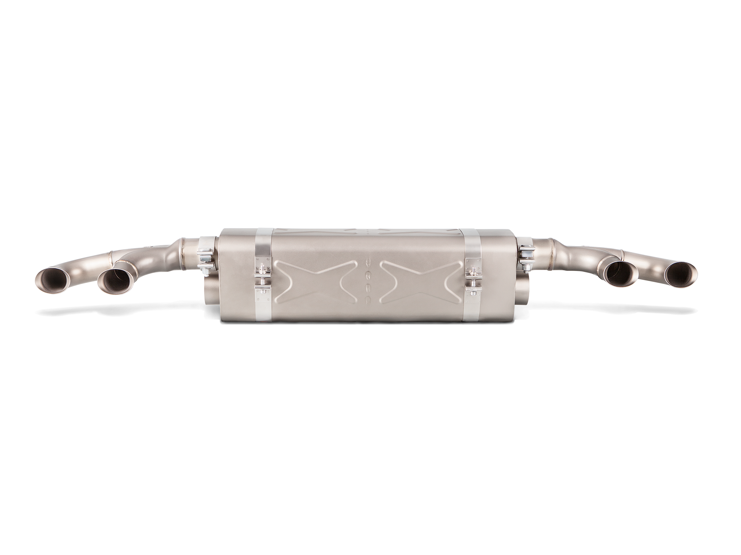 Akrapovic 16-19 Porsche 911 Turbo/Turbo S (991.2) Slip-On Line (Titanium) w/ Tips & Gloss Diffuser