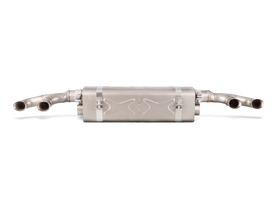 Akrapovic 16-19 Porsche 911 Turbo/Turbo S (991.2) Slip-On Line (Titanium) w/ Tips & Gloss Diffuser