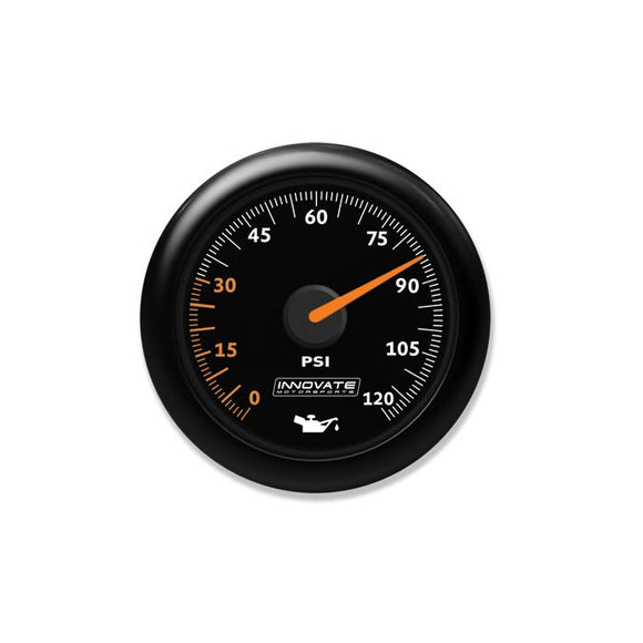 Innovate MTX Analog Oil Pressure Gauge 0-120psi - Black Dial