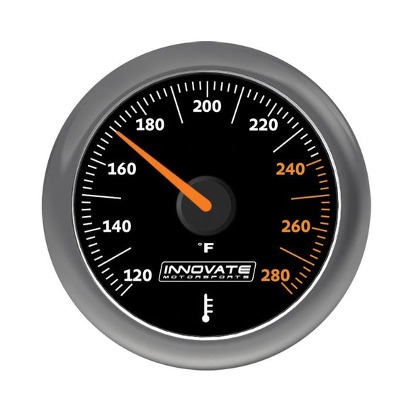Innovate MTX Analog Oil/Water Temp Gauge Kit - Black Dial