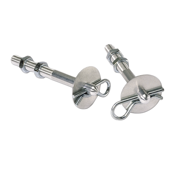 Moroso Hood Pin Set - 3/8in - Aluminum - 2 Pack
