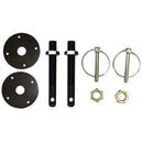Moroso Hood Pin Set - 1/2in - Aluminum - Black - 2 Pack-1