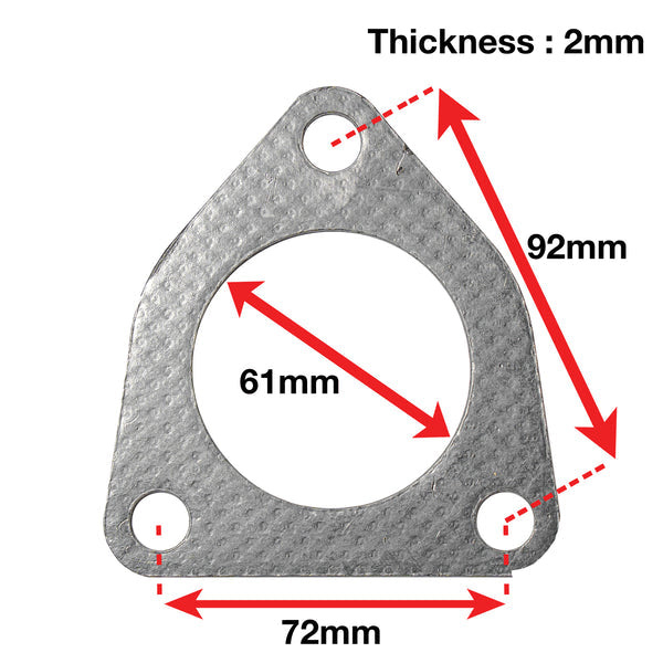 Apexi Muffler Accessories Triangle Muffler Gasket. 3-Bolt (Honda) S2000 (CAT) PC