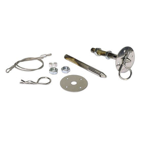 Moroso Chrome Hood Pin Set - 7/16in Diameter - 5in Pin - Steel - 2 Pack