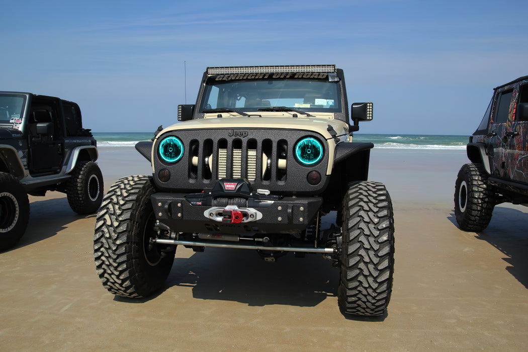 Oracle Jeep Wrangler JK 07-17 LED Waterproof Halo Kit - White SEE WARRANTY
