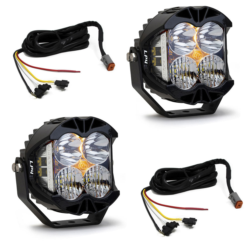 Baja Designs Jeep JL/JT Rubicon Steel Bumper LED Light Kit LP4 w/Upfitter