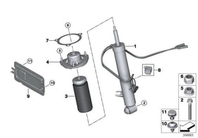 BMW Shock Mount - Genuine BMW 33507849895