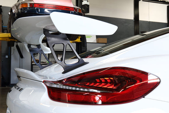 BBi Autosport Porsche 981 Cayman GT4 Wing Extended Wing Uprights