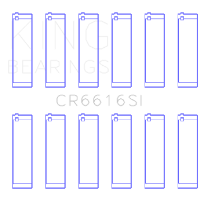 King Buick / Chevrolet V6 (STD Size) SI-Series Connecting Rod Bearings Set of 6
