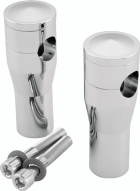 Bikers Choice 4 Inch Chrome Smooth Top Risers for BC or DNA Springer Front End
