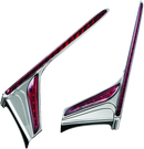 Kuryakyn L.E.D. Vertical Rear Light Strips 12-17 GL1800 Chrome Red Lens-1