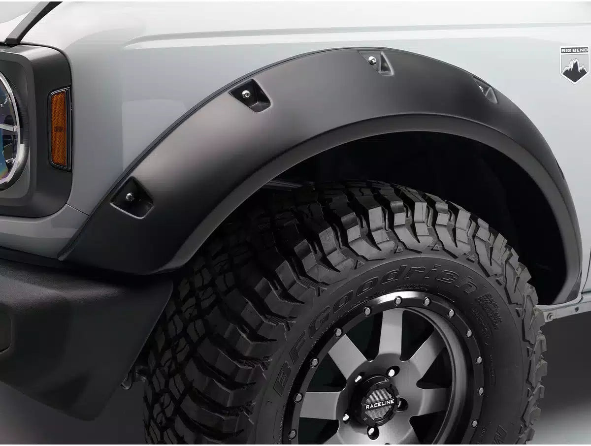 Bushwacker 2021+ Ford Bronco 4-Door Pocket Style Flares 4pc - Black