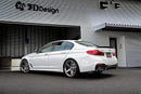 3D Design - 5 Series G30 M-Sport Rear Diffuser Type 2 M-Sport Only-4