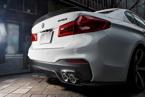 3D Design - 5 Series G30 M-Sport Rear Diffuser Type 1 Installs With OE M-Sport Diffuser