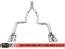 AWE Track Edition Exhaust for 15+ Challenger 6.4 / 6.2 SC - Chrome Silver Quad Tips-4