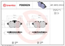 Brembo 09-11 BMW Z4 Rear Premium NAO Ceramic OE Equivalent Pad 34216788275-2