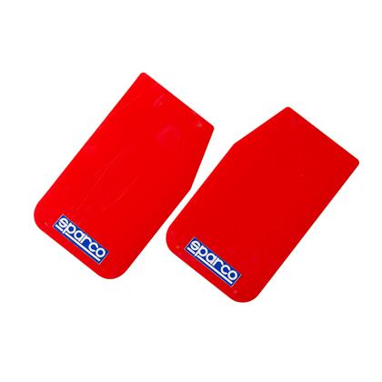SPARCO MUD FLAP PAIR RED