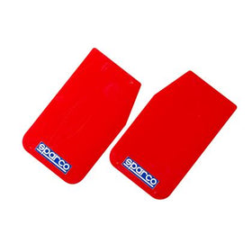 SPARCO MUD FLAP PAIR RED