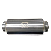 Stainless Bros 2.5in SS304 Lightweight Race Muffler 17in OAL - Polish Finish